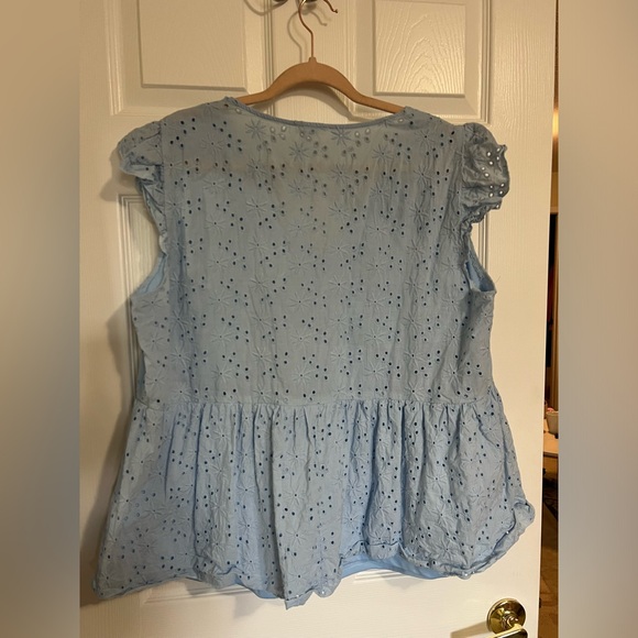 Chic Soul Plus Light Blue Top - 2X - Picture 2 of 6